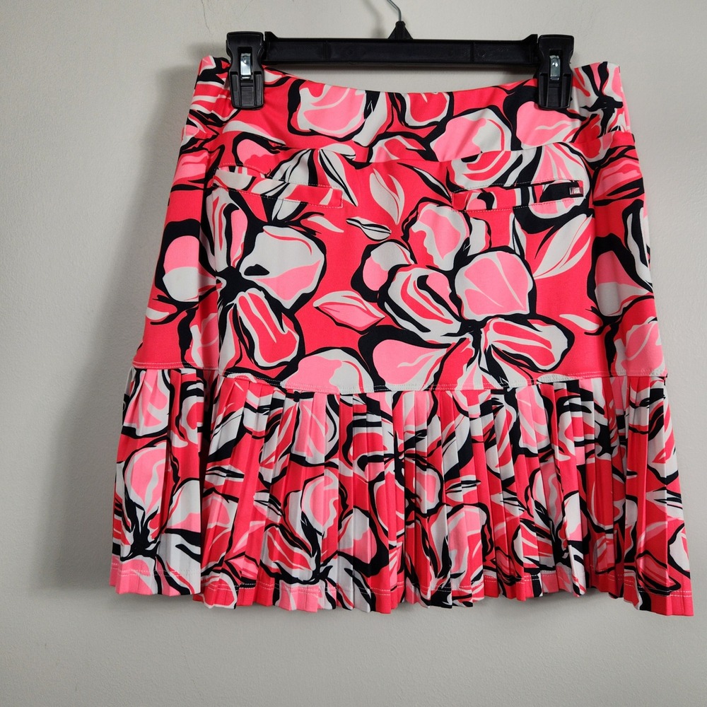 Tail Activewear Pink Floral Pleated Golf Skort S Barbiecore Tennis Pickleball
